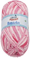 Bellatex Yarn Rozarka 100g - 45 white, pink - Yarn