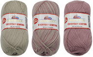 BELLATEX s.r.o. Příze Everyday Senfoni 3 × 100 g - 71030 fialová, šedá - Yarn