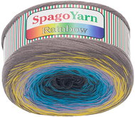 Bellatex Příze SpagoYarn Rainbow 250 g - 10 žlutá, tyrkys, šedá - Yarn