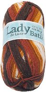 Bellatex Příze Lady de Luxe Batik 100 g - 607 červená, oranžová, hnědá - Yarn