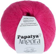 BELLATEX Yarn Angora Merino Papatya 100 g - 4060 pink - Yarn