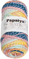 BELLATEX Papatya Cotton Blend batik 100 g, 1003 white, orange, pink - Yarn
