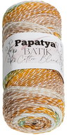 BELLATEX Papatya Cotton Blend batik 100 g, 1011 white, brown, green - Yarn