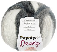BELLATEX Yarn Papatya Dreamy 100 g, 09 white, black, grey - Yarn