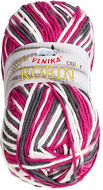 BELLATEX Robin colour 100 g - 61 white, gray, raspberry - Yarn