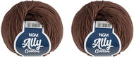 BELLATEX Ally cotton 50 g set of 2 pcs - 059 brown - Yarn