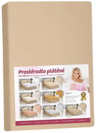 BELLATEX Plátěné prostěradlo s gumou, 172/213 kávové - Bedsheet