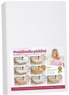 BELLATEX Plátěné prostěradlo s gumou, 172/201 bílé - Bedsheet