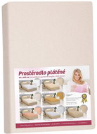 BELLATEX Plátěné prostěradlo s gumou, 172/208 bílá káva - Bedsheet