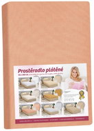 BELLATEX Linen sheet with elastic 160 × 200 cm, 172/207 apricot - Bedsheet