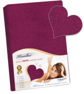 BELLATEX K3 Terry Cloth Fitted Sheet 90 × 200 031 Plum - Bedsheet