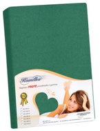 BELLATEX K3 Terry cloth fitted sheet 90 × 200 064 dark green - Bedsheet