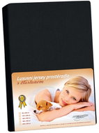 BELLATEX KL4 Jersey with elastane fitted sheet 180 × 200 348 black - Bedsheet