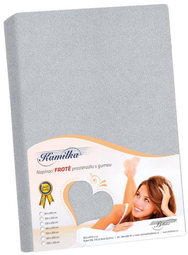 BELLATEX Terry sheet 180 × 200, medium grey - Bedsheet - Main image