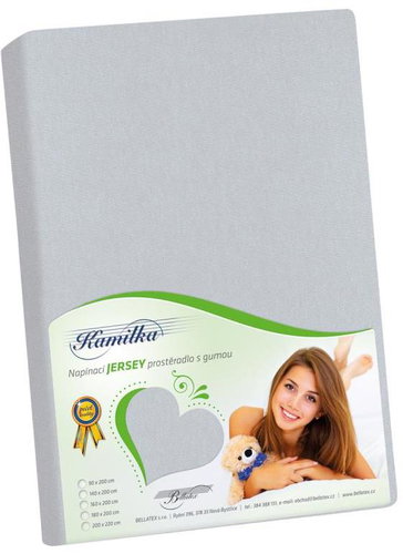 BELLATEX JERSEY sheet 160 × 200, medium grey - Bedsheet - Main image