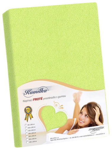 BELLATEX Froté prostěradlo 180 × 200 × 40 cm 038 jarní zeleň - Bedsheet - Main image