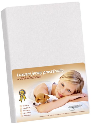 BELLATEX Jersey s elastanem prostěradlo 180 × 200 × 40 301 bílé - Bedsheet - Main image