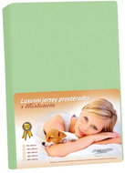 BELLATEX Jersey with elastane fitted sheet 180 × 200 × 40, 352, light green - Bedsheet