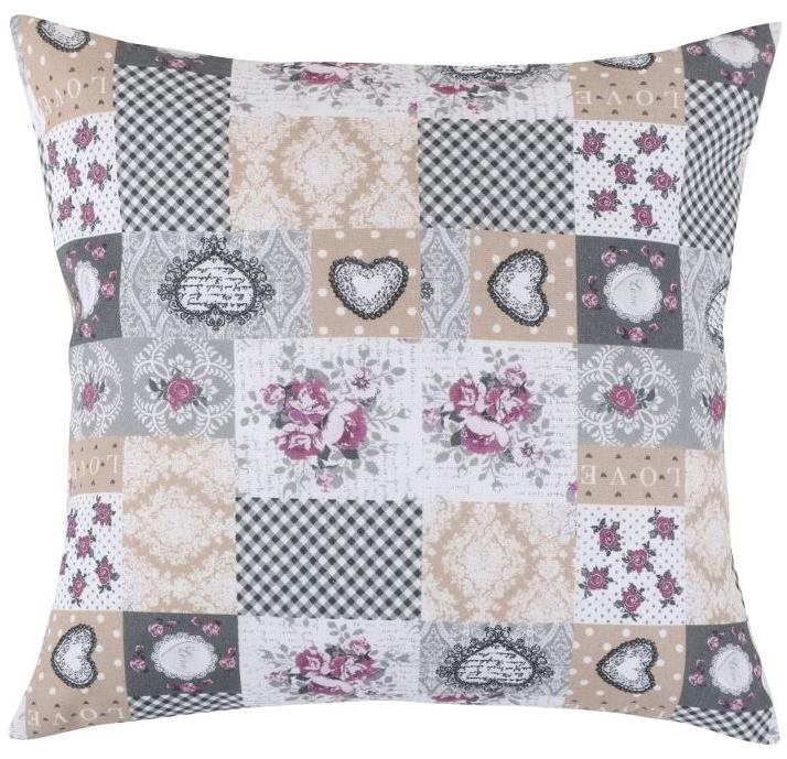 Bellatex 55/408 Dita párnahuzat, szerelem patchwork