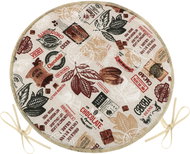 BELLATEX Seat EMA 79/563 round smooth d.40 cm Cocoa - Chair Cushion