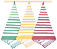 Bellatex Towel set 3 pcs 50 × 70 cm, 137 stripes red, green, yellow - Kitchen Towel