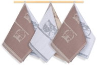BELLATEX Utěrka sada 3 ks 50 × 70 139 sovička béžová, šedá - Kitchen Towel