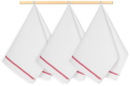 BELLATEX Utěrka sada 3 ks 50 × 70 145 bílá s červeným pruhem - Kitchen Towel