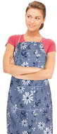 BELLATEX Apron Dita 67 × 84 cm 7750/410 blue cube with flower - Apron