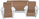 Sofa cover set 6014/013 coffee
