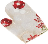 BELLATEX Christmas ball and holly 28 × 18 cm - Oven Mitt