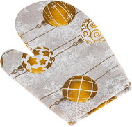 BELLATEX Christmas balls gold 28 × 18 cm - Oven Mitt