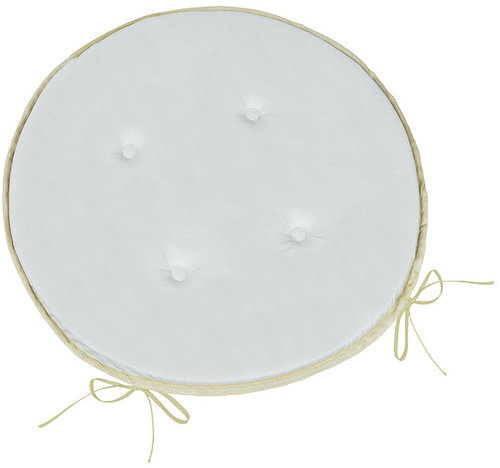 Bellatex Adéla 79/P242 Round Smooth Dia. 40cm, Plain Light Grey - Pillow Seat - Main image