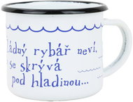 BELIS Enamel mug 8 cm/0,35 l, white "water" in box - Mug