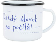 BELIS Enamel mug 8 cm/0,35 l, white "skeleton" in box - Mug