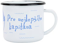 BELIS Enamel mug 8 cm/0,35 l, white "best captain" in box - Mug