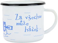 BELIS Enamel mug 8 cm/0,35 l, white "waterman/hook" in box - Mug