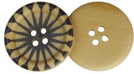 Bellatex G - wooden button 30mm decorated - 4471 - Button