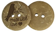 Bellatex G - button 15mm bird coconut - 4707 - Button