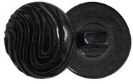 Bellatex G - button d.15mm black, wave pattern - 32 - Button
