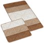 BELLATEX Bany szett 60 × 100 cm + 60 × 50 cm háromszögek barna színben - Fürdőszobai szőnyeg