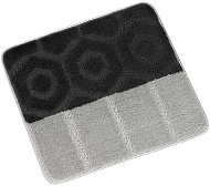 BELLATEX Bany 60 × 50 cm pruhy sivo-čierne - Kúpeľňová predložka