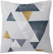 BELIANI, Dekorativní polštář s potiskem stříbrných a zlatých trojúhelníků 45 x 45 cm VINCA, 121600 - Pillow
