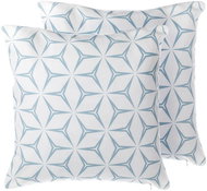BELIANI, Sada 2 geometrických vzorů polštářů 45 x 45 cm světle modrá WEIGELA, 198589 - Pillow