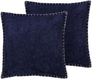 BELIANI, Súprava dvoch vankúšov vintage vzor 45 × 45 cm modrá MELUR, 203228 - Vankúš