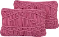 Vankúš BELIANI, Sada 2 bavlnených vankúšov 30 × 50 cm ružová KIRIS, 205126 - Polštář