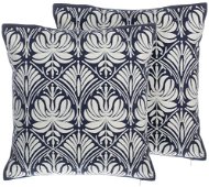 BELIANI, Sada dekorativních polštářů s ornamenty 45 x 45 cm modrá NEMESIA, 205625 - Polštář