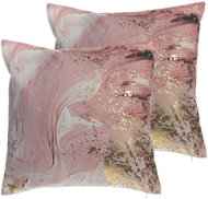 BELIANI, Sada 2 polštářů abstraktní 45 x 45 cm růžová LANTANA, 205676 - Pillow
