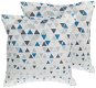 BELIANI, Súprava dvoch vankúšov geometrických vzorov 45 × 45 cm sivá a modrá CLEOME, 205791 - Vankúš