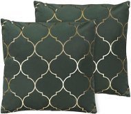 BELIANI, Sada 2 vankúšov marockého vzoru 45 × 45 cm tmavo zelená ALYSSUM, 205947 - Vankúš