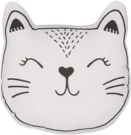 BELIANI, Polštář pro děti kočka 42 x 38 cm, bílý a černý CENNAJ, 243790 - Pillow